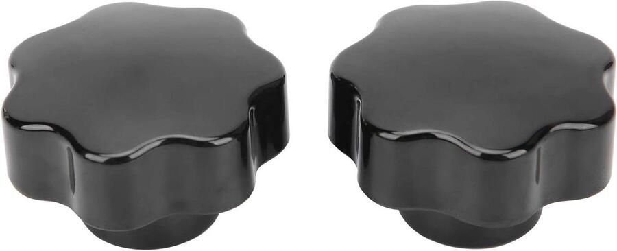 Allecto plus 2 stuks Binnendraad Klemknop M12 x 65 7 Sterkopmoeren Sterklemknopkop Handgreep Draaiknop Zwart