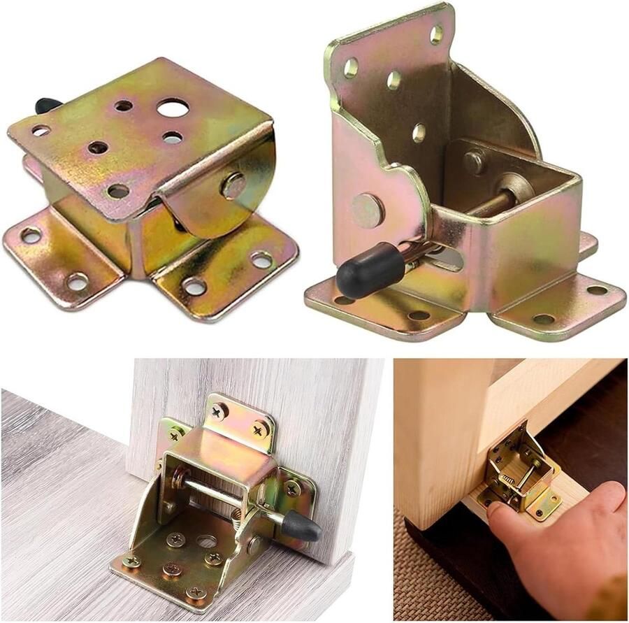 Allecto Plus 2 stuks klapscharnieren voor tafelpoten inklapbare tafelpoten scharnieren meubels inklapbare werkbank inklapbare houders voor tafelpoten