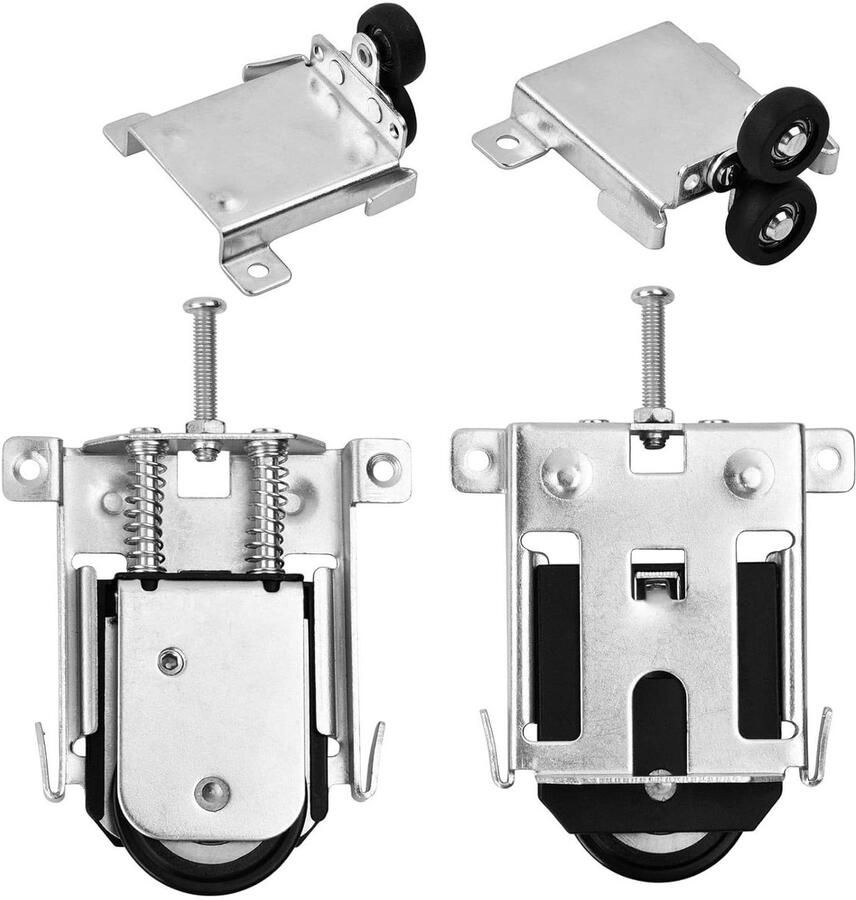 Allecto Plus 2 stuks meubelschuifdeurwielen kastdeur roller voor kledingkast en schoenenkast