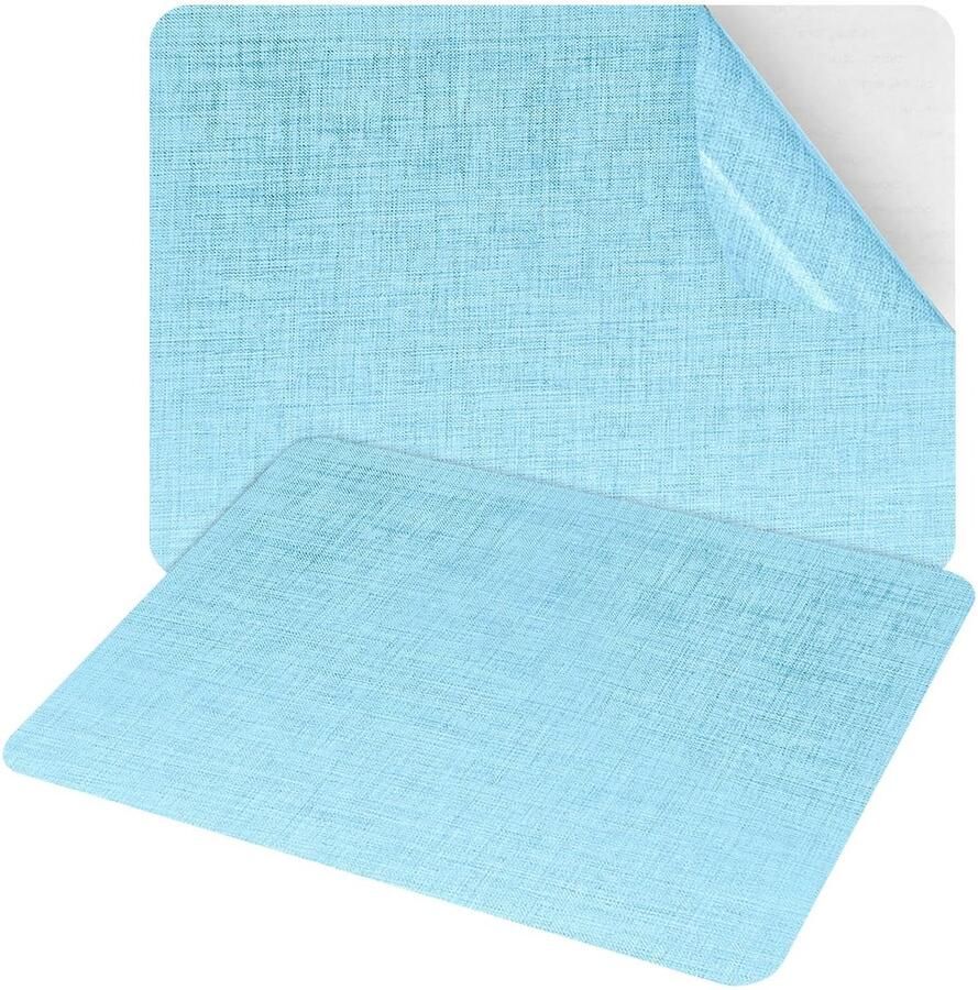 Allecto Plus 2 stuks reparatiepatch voor stoffen zelfklevende canvas waterdichte patches linnen reparatie banken tenten meubels luifels autostoelen Lichtblauw 11x8 inch
