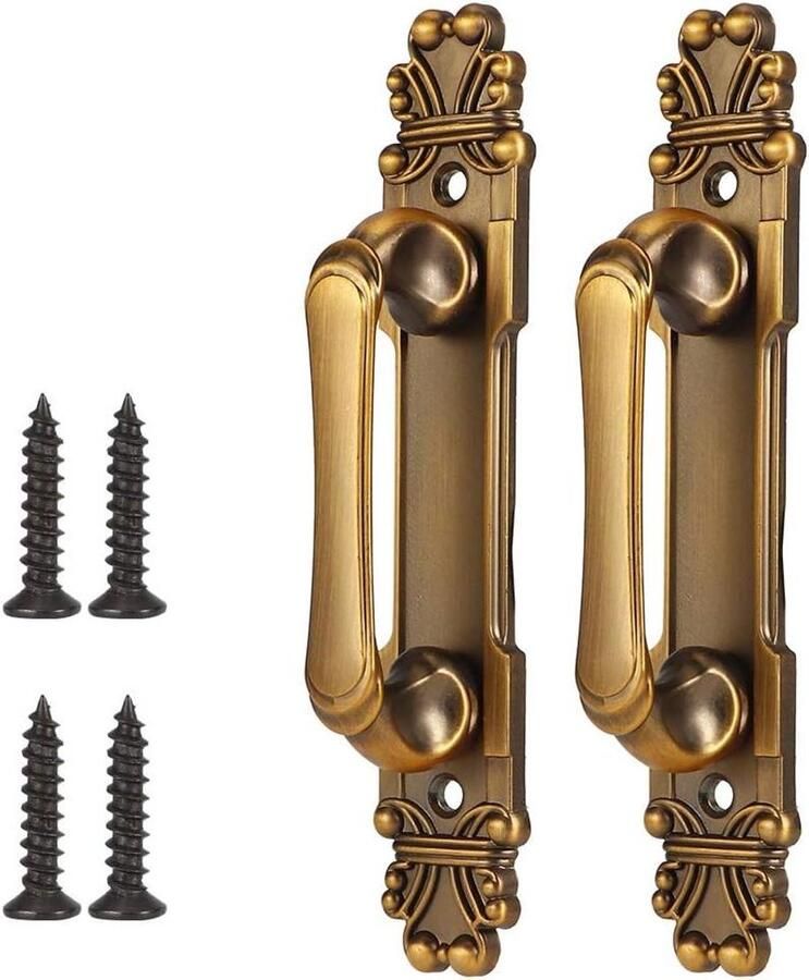 Allecto plus 2 stuks vintage meubelgrepen in Europese stijl voor keukenkasten antiek messing