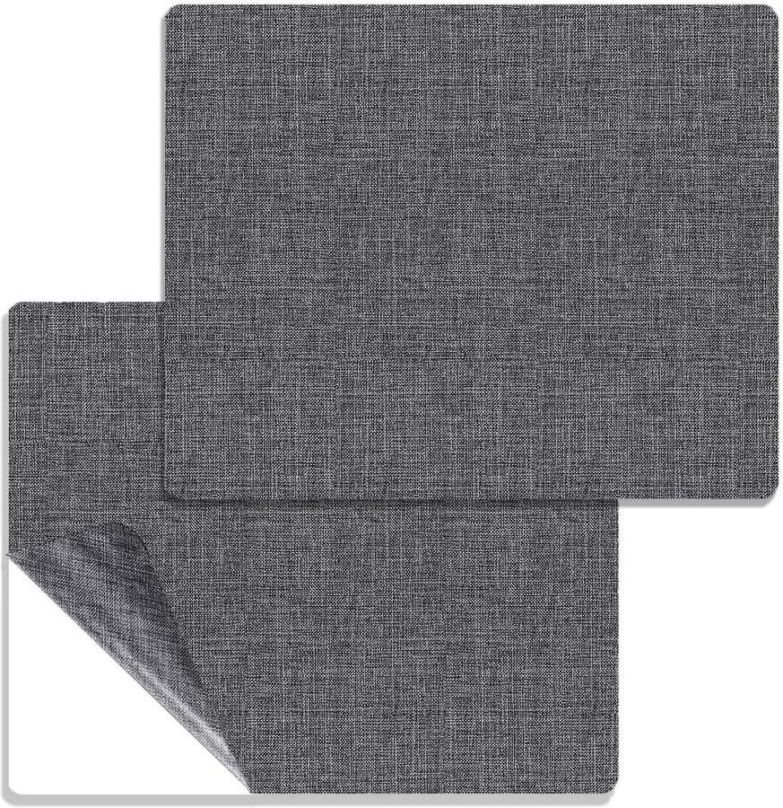 Allecto Plus 2 stuks waterdichte reparatiepatches voor stoffen Grijs Voor canvas banken tenten en meubels 11x8 inch