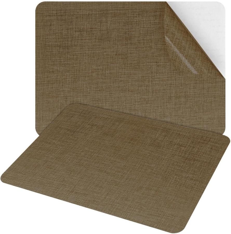 Allecto Plus 2 stuks Waterdichte Stoffen Reparatiepatches 11x8 inch Bruin Voor Banken Tenten Meubels Luifels Autostoelen