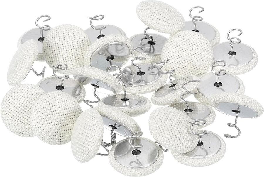 Allecto plus 24 stuks bekledingsstiften twist-pin 20mm bedrockstiften beige decoratie stoffen bekleding knopplanken voor plaids dekbedovertrekken stoelen 76 characters