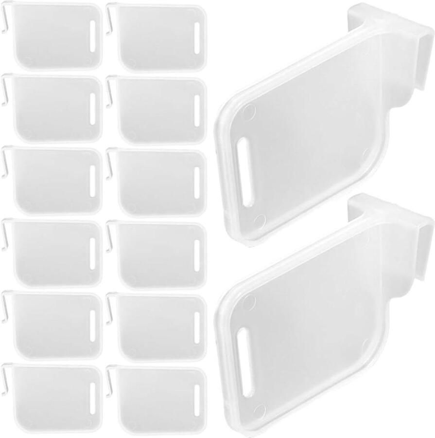 Allecto Plus 24 stuks Scheidingswand voor Koelkast Kunststof Containerverdeler in Wit PP Organiseren en Opslaan van Voedsel