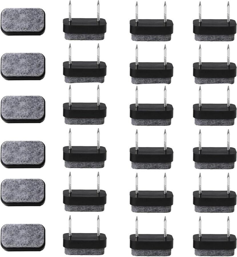 Allecto Premium Viltglijders voor stoelen en meubels Set van 24 stuks met zacht vilt Stoelviltdoppen met zelfklevend vilt Meubelglijders met opbergdoos Verbeterde pasvorm