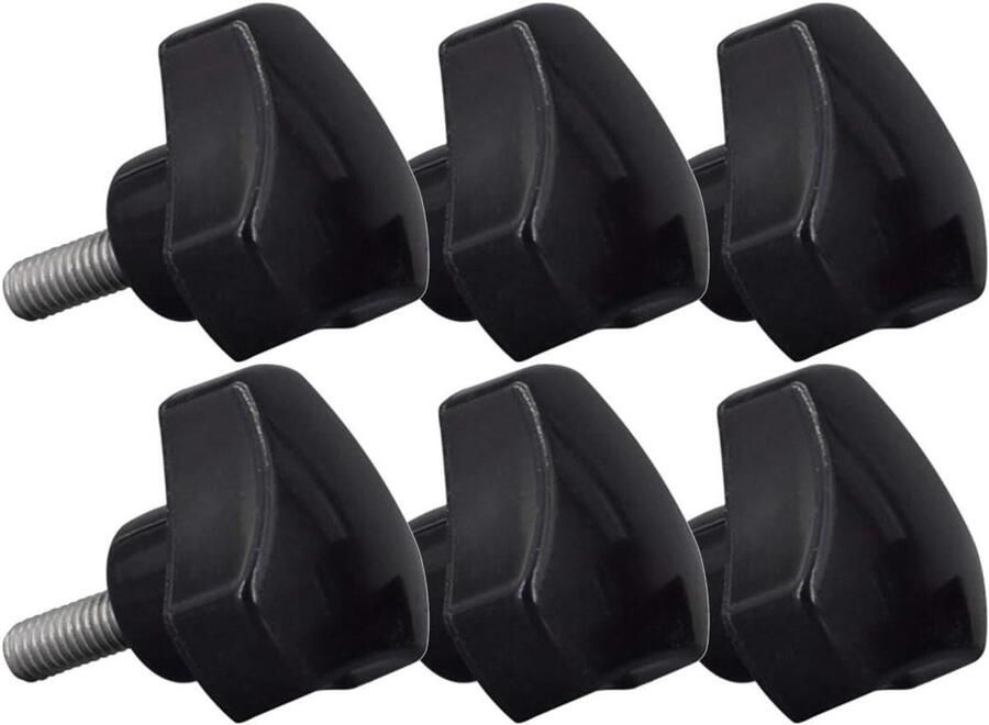 Allecto Plus 3 Mannelijke Draad Gekartelde Klemknoppen M10 Duimknoppen met Plastic Driehoekvormig Hoofd Knoppen voor Grip Set van 3stuks