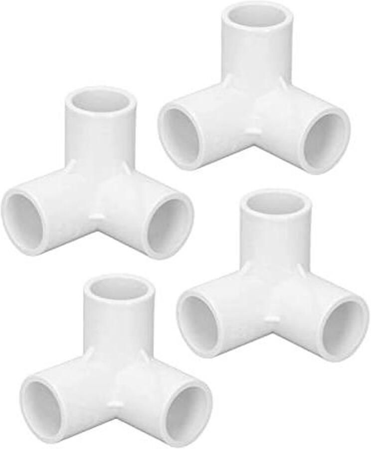 Allecto Plus 3-Weg PVC Buisfittingen voor Bouwen Meubels en Tenten