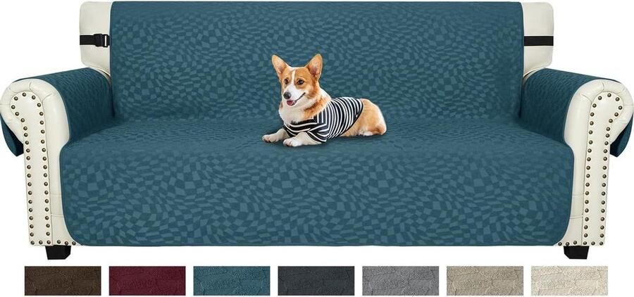 Allecto plus 3-zits bankhoes Vlekafstotende bankhoezen Bankhoes met armleuningen Hondencanapehoes Antislip bankhoes Universele bankhoes Groen