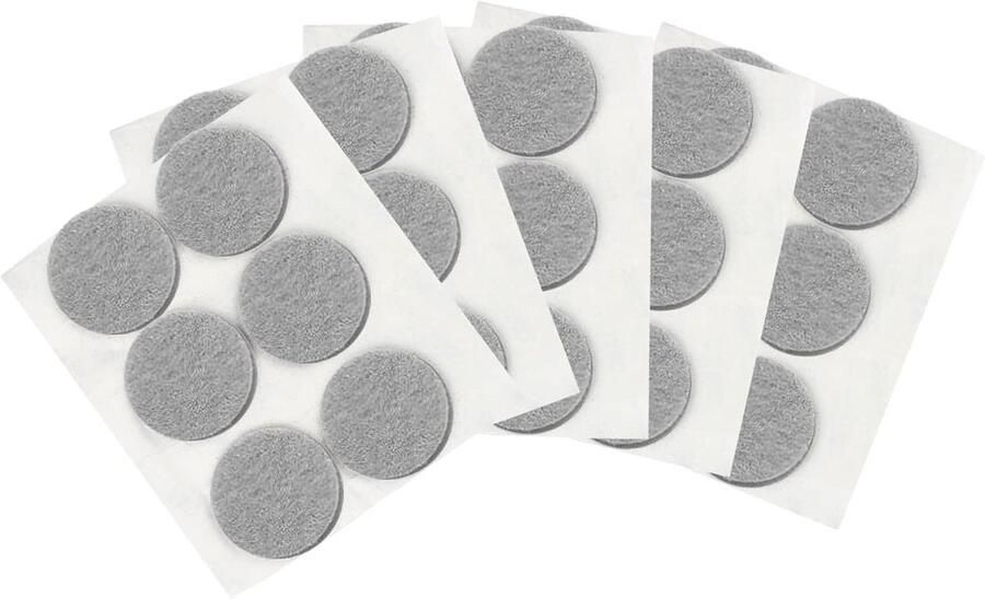 Allecto Plus 30 stuks Grijze Antislip Rubberen Voetjes 50 mm Zelfklevende Meubelglijders Beschermvilt Vloerbeschermers