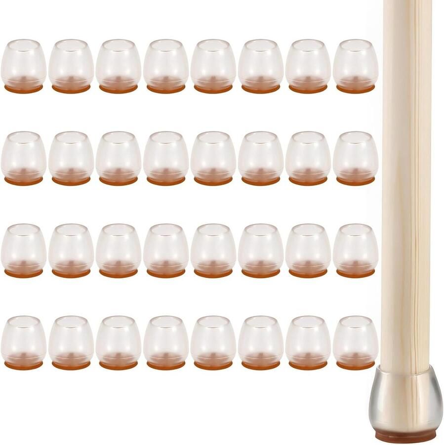 Allecto Plus 32 stuks stoelpootdoppen voor bescherming van vloeren