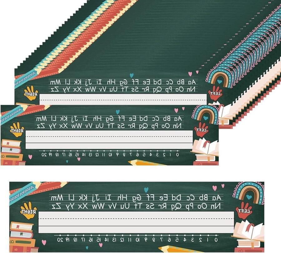 Allecto Plus 36 Stuks Multifunctionele Bureau Naamlabels Schoolklas Student Desk Onderwijsbenodigdheden