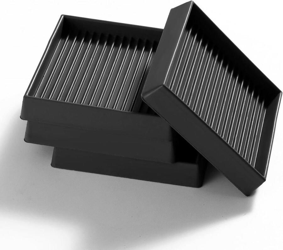 Allecto Plus 4 Antislip Meubelkussens 7.6cm Rubberen Meubelpoten voor Hardhouten Vloeren Zwart Bedkast Bankstoel Tafelpiano