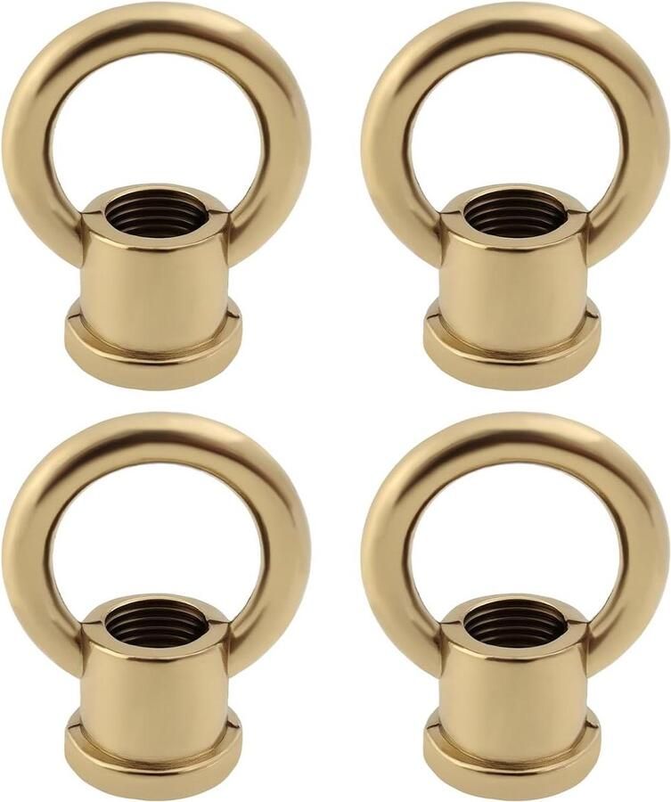 Allecto Plus Ophangoog Moeren Set van 4 koper M10x1.0 29x35mm voor Kristallen Lampen Kandelaars Led Lampen Klassieke Kroonluchters 15kg Draagvermogen