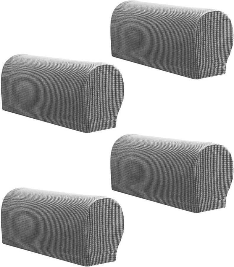 Allecto plus 4-delige stretch fauteuilhoezen met antislip armleuninghoezen Meubelbescherming met stijlvol design