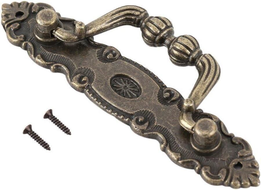 Allecto Plus 4 Packs Retro Design Deurklink Zinklegering Bureau Kast Boekenplank Sieraden Doos Handvat Hardware Thuis DIY Decoratie