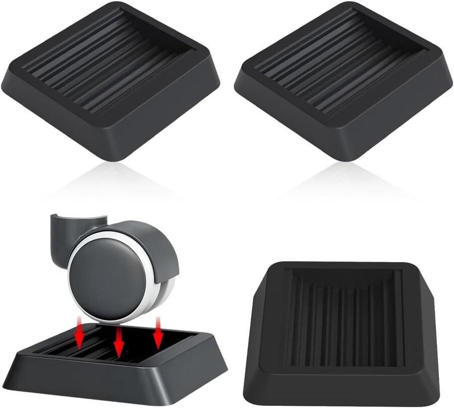 Allecto Plus 4 stuks anti-slip pads voor meubelpoten Slijtvaste kunststof antislip rubbers Geschikt voor stoelen banken tafels en rolkoffers