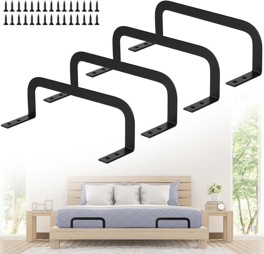 Allecto plus 4 stuks antislip matrashouders Voorkomt verschuiven matras Matrasbeugels anti-slip Matrasstabilisatoren Matrastopperhouder