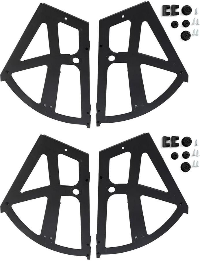 Allecto Plus 4 Stuks Schoenenkast Scharnieren voor Plank Vervanging Scharnieren met ABS Duurzaam en Handig