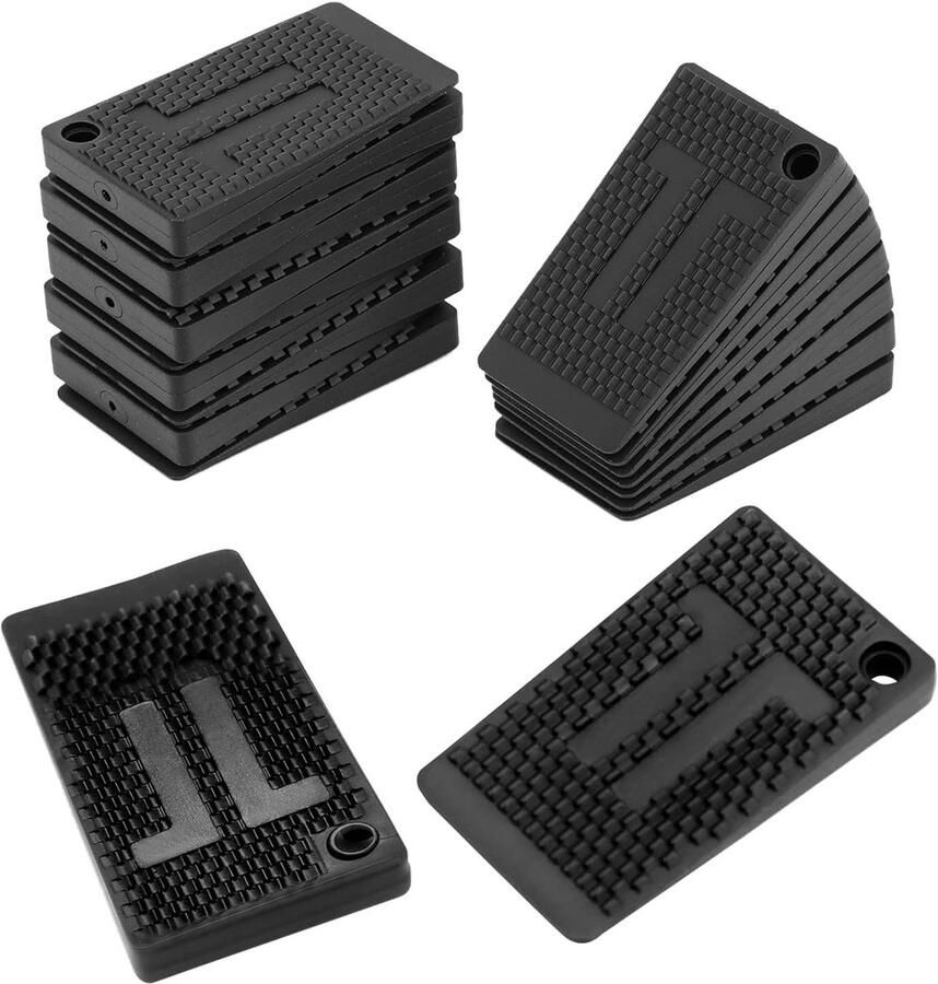 Allecto plus 40-delige rubberen meubelwiggen voor het nivelleren van meubels set van nivelleringswiggen en afstandhouders