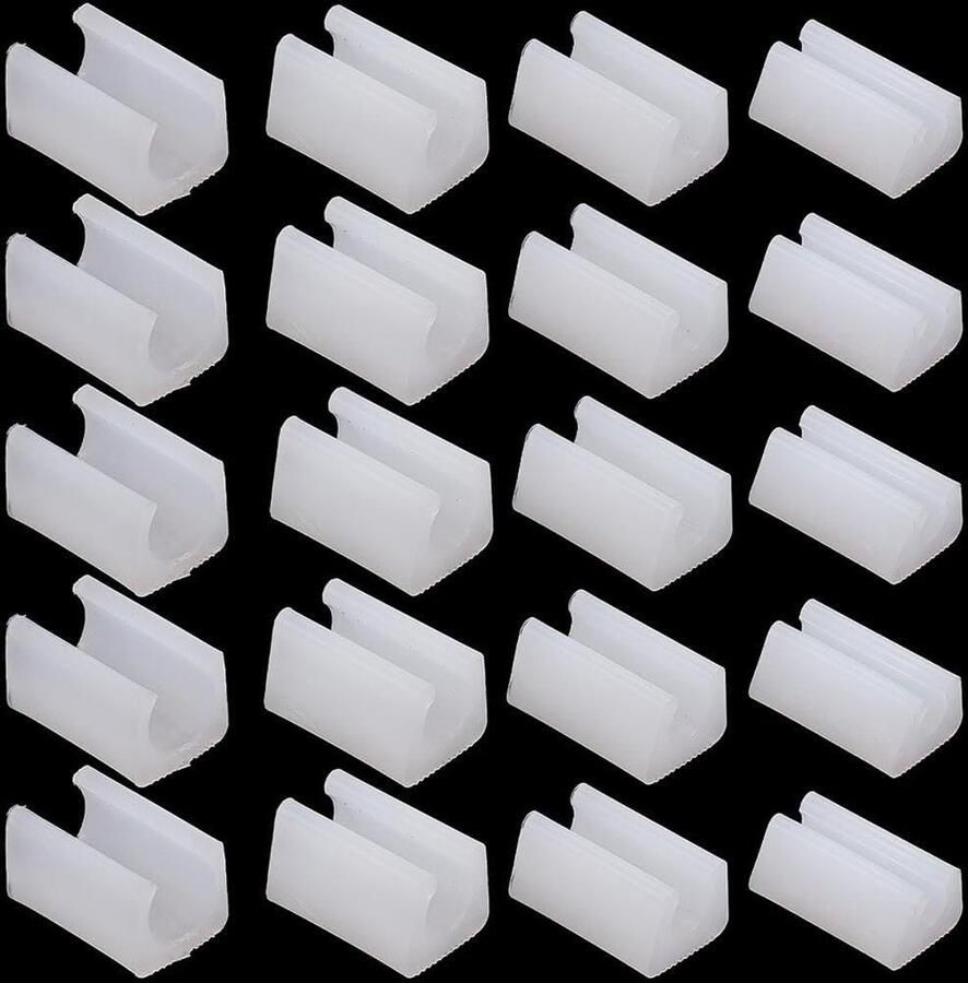 Allecto plus 40 stuks stoelpootbeschermers wit plastic Meubelpoten vloer antislip caps Stoel been tips glijdt Geen krassen of lawaai Voor rechthoekige stoelen 7 5-13 mm Bendoppen