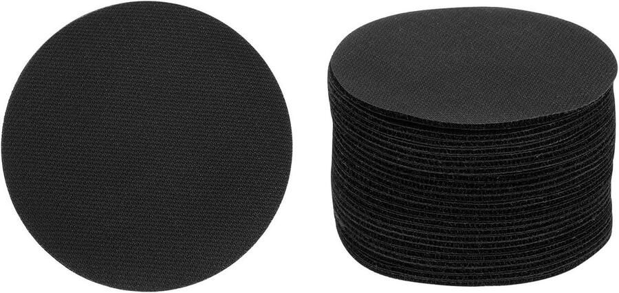 Allecto plus 48 stuks tapijtmarkeringen 10 cm cirkelpunten voor tapijt in Aula kleuterleraren flexibele stoelen zwart Verbeterde iviteit met deze markeringen