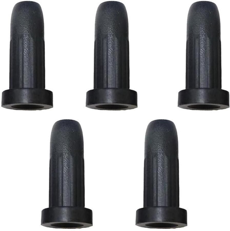 Allecto Plus 5-pack caster-bushuls anti-slip inzetstukken voor bureaustoelwielen zwart