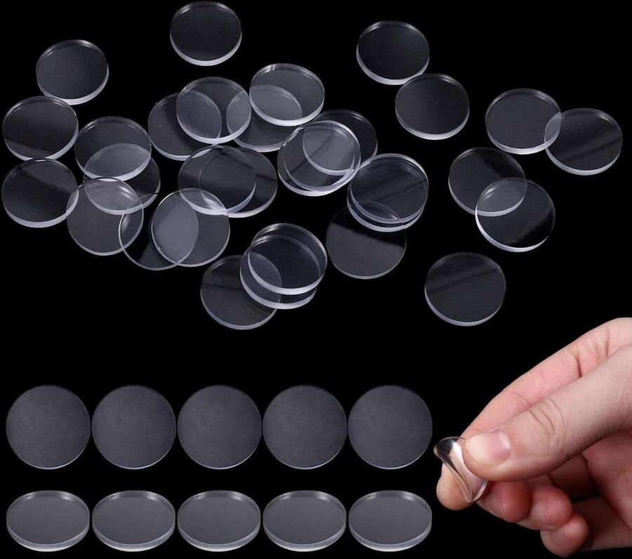 Allecto Plus 50 stuks anti-slip glazen tafelblad bumpers keukenkasten laptop benodigdheden 3 mm dikte