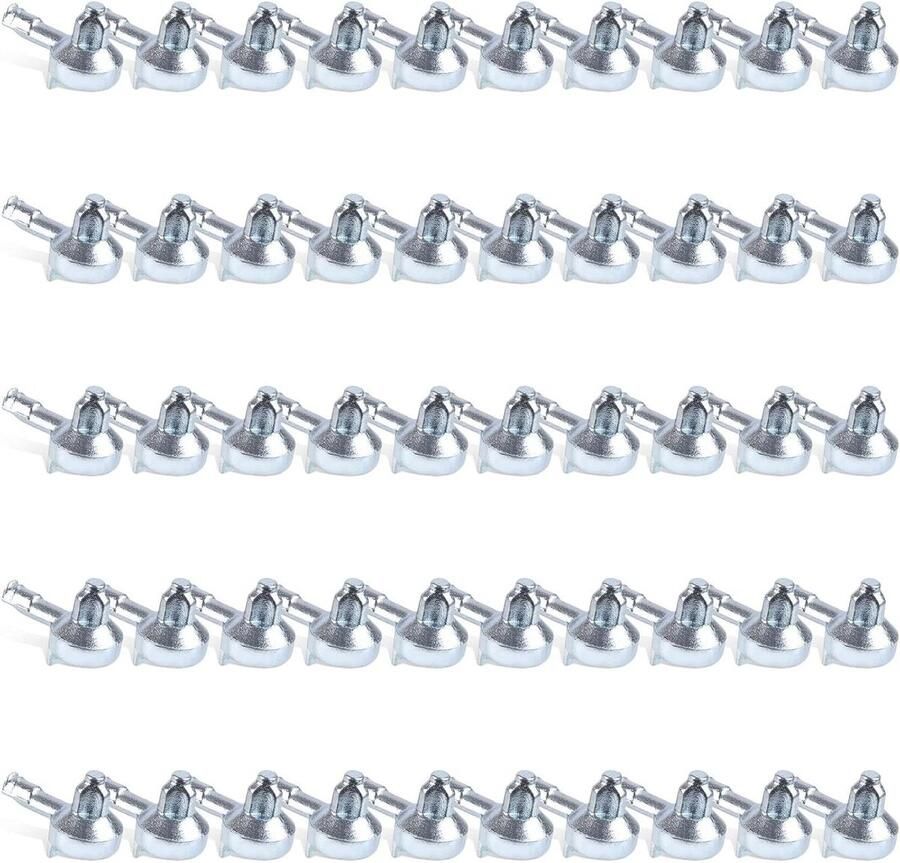 Allecto plus 50 stuks Planksteunpennen Zinklegering Kastplankpennen Boekenplanksteunhouders voor Ikea Billy Boekenkast Gemaakt van stevige materialen