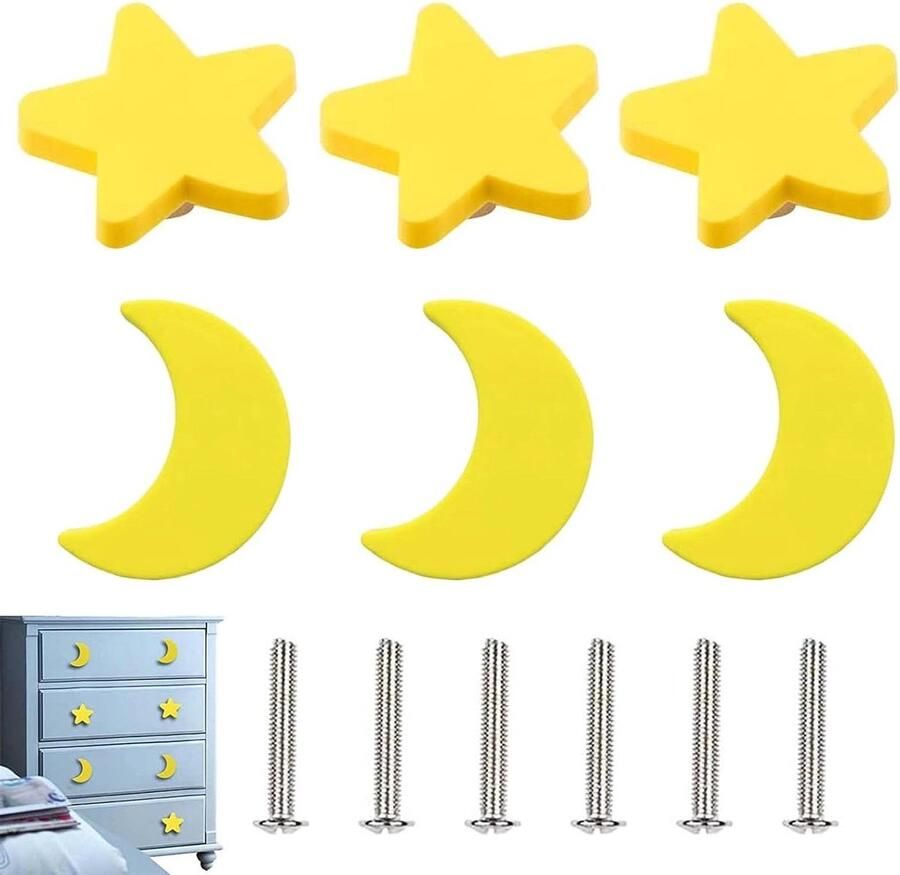Allecto Plus 6-delige Kinder Deurknoppen Kast Handgrepen Cartoon Vorm Zachte Rubberen Knoppen Kunststof Ladeknoppen Met Wolkvormige Schroefper Armadi e Cassetti Della Camera Dei Bambini