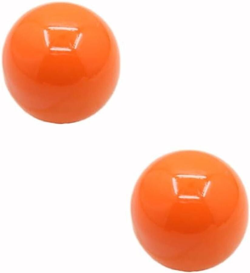 Allecto Plus 6-delige set keramische bolvormige kastknoppen in vintage stijl Oranje decoratieve meubelknoppen met één gat