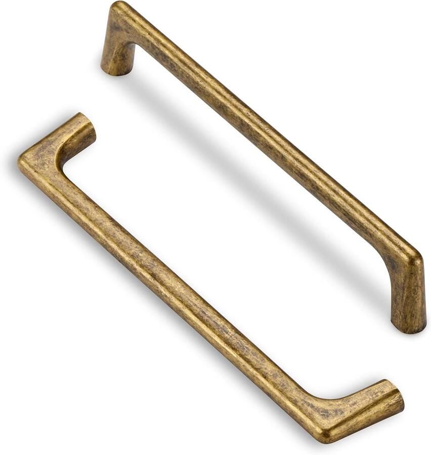 Allecto Plus 6-pack antieke bronskleurige keukenkast handgrepen 160 mm met gatafstand van zinklegering