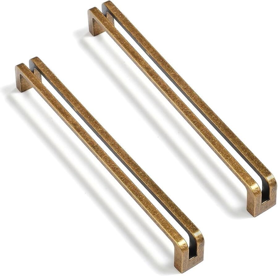 Allecto Plus 6 stuks Antieke Messing Kast Trekt 192mm Gat Centers Keuken Kast Handgrepen Zinklegering Vintage Lade Pulls