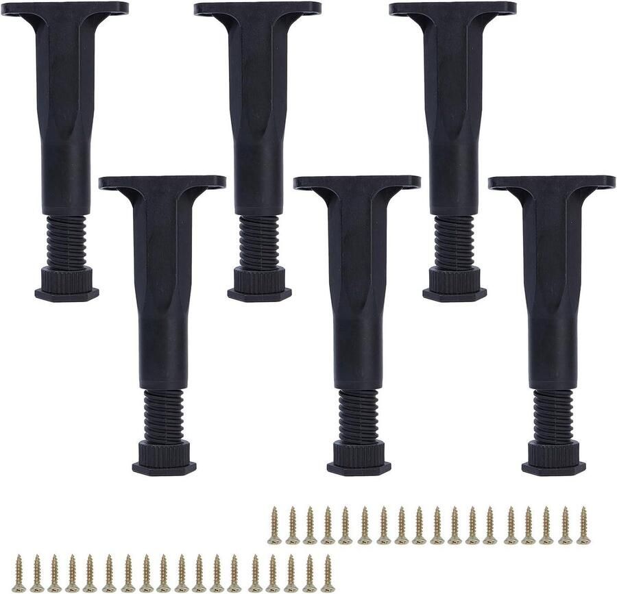 Allecto plus 6 stuks verstelbare steunpoten voor bed Hoogte 16 5 tot 20 8 cm Reserveversterking voor bedframe Steun voor bedden