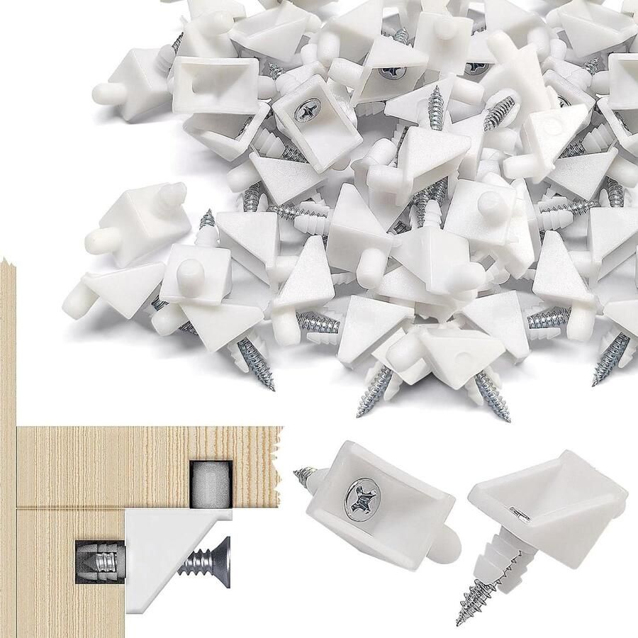 Allecto Plus 60 stuks witte lade wiggen voor kasten en bureaus