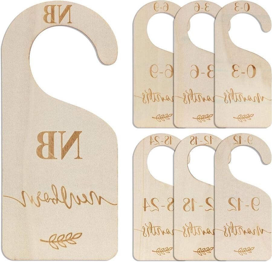 Allecto Plus Houten Babykastverdelers voor Kinderkamer Organizer voor Babykleding Pasgeboren tot 24 Maanden Opbergen en Sorteren