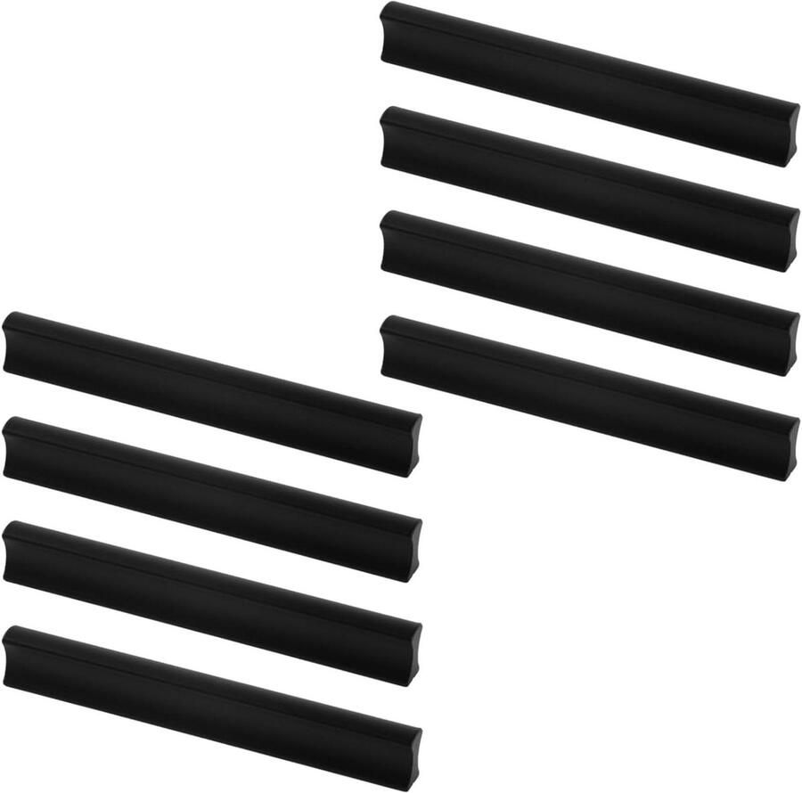 Allecto Plus 8-delige set kastgrepen 96 mm gatafstand zwarte meubelgreep van aluminiumlegering keukenkastgreep handgrepen en trekgrepen voor kasten en laden. Optimaliseer uw interieur!