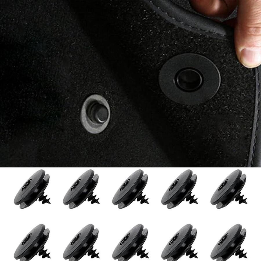 Allecto Plus 8 x Autotapijt Clips Antislip Bevestiging Universele Houder voor Tapijten en Vloerkleden