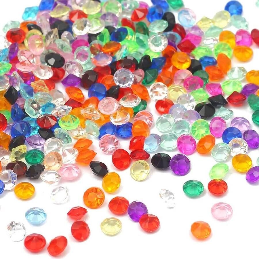 Allecto Plus Acryl Diamant Kristallen 4mm Glitter Verspreiding Deco Tafel Decoratie Bruiloft Feestdag 1000 Stuks Kleurrijk