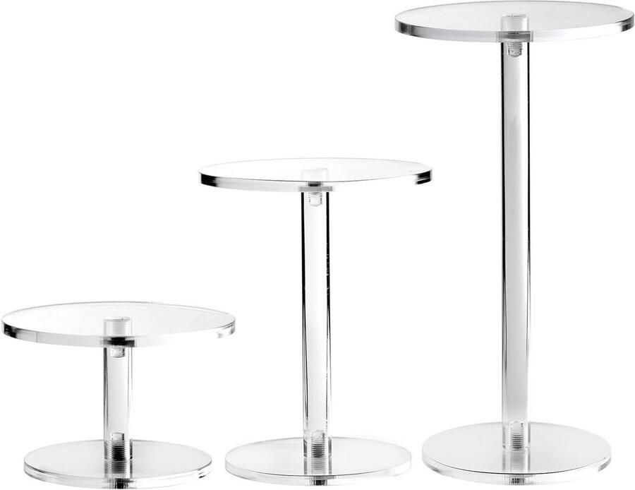 Allecto Plus Acryl Gevechtsverhogers Miniaturenstandaards Plank voor Tafelblad RPG-bord set van 3