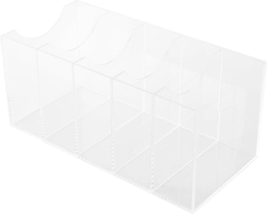 Allecto plus Acryl opbergdoos voor riemen en stropdassen transparant (5 roosters)