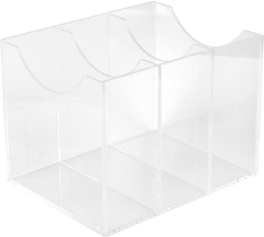 Allecto plus Acryl opbergdoos voor stropdassen en vlinderdassen Transparant 3 roosters Geschikt voor garderobe Bureaubladorganizer