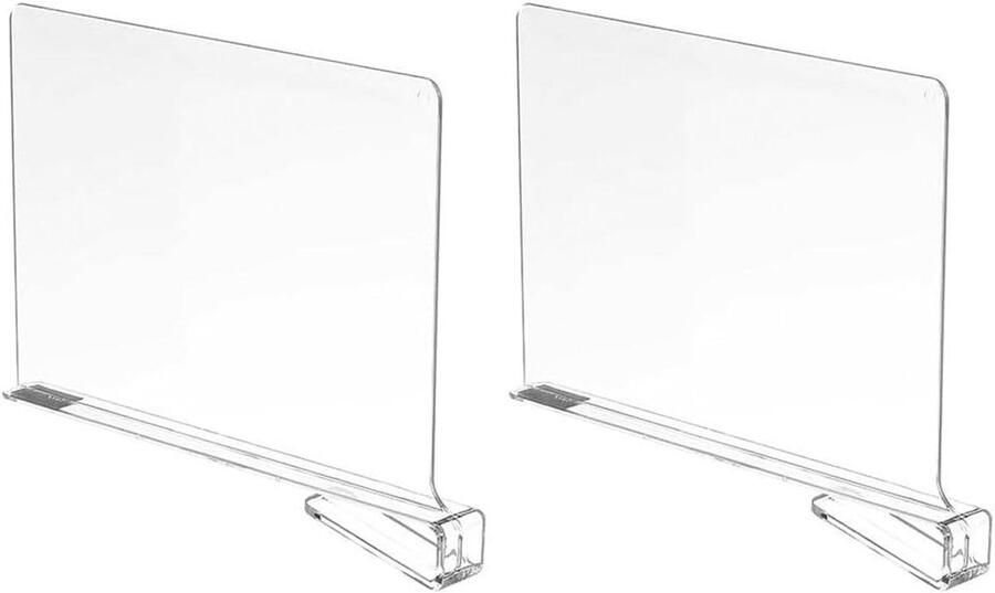 Allecto plus Acryl plankverdelers voor kasten houten plankafscheider organizer Transparante kastverdeler voor keukenkasten boekenkasten