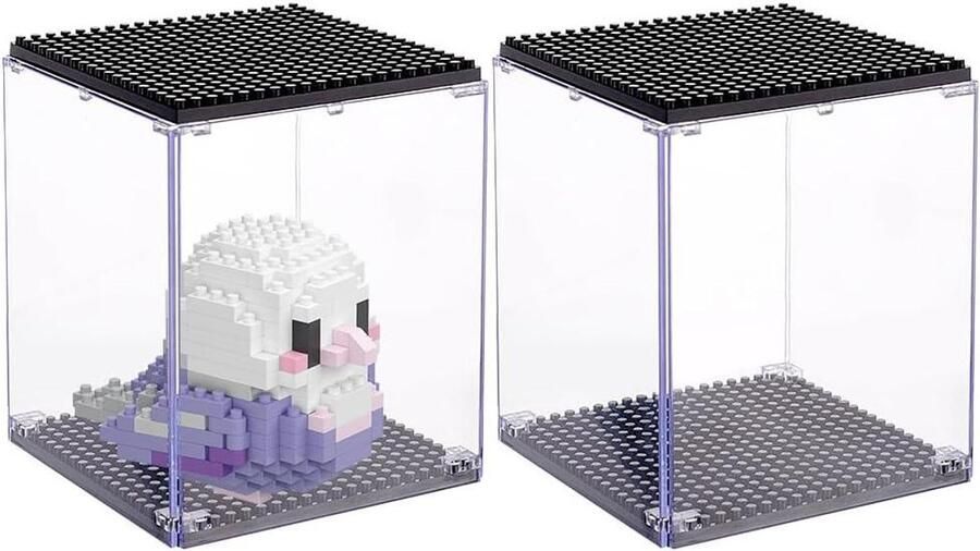 Allecto plus Acryl Stapelbare Model Vitrine Minifiguren Showcase 80x80x100mm Stofdichte Display Box Bouwsteen Figuren
