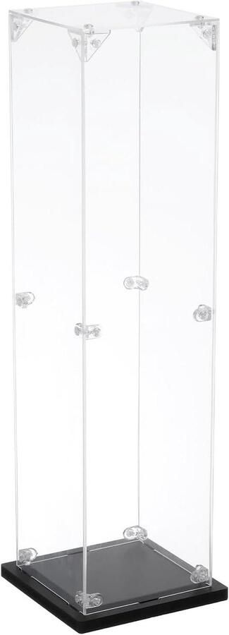Allecto plus Acryl vitrine 10 x 10 x 40 cm voor actiefiguren en verzamelingen transparante presentatiedoos met stofbescherming