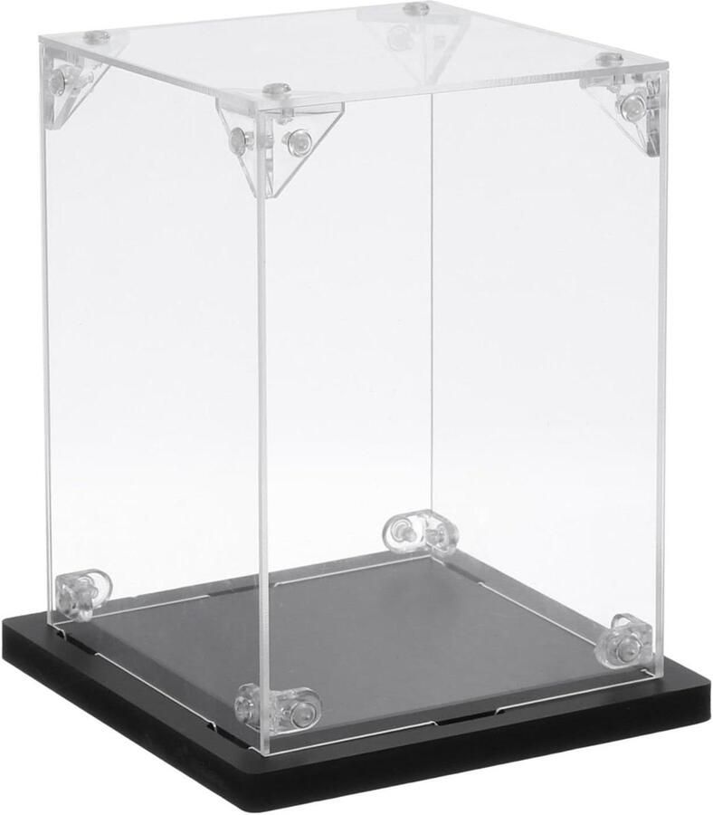 Allecto Plus Acryl Vitrine 10x10x15 cm Transparant Stofdichte Presentatiedoos voor Actiefiguren Verzamelorganizer