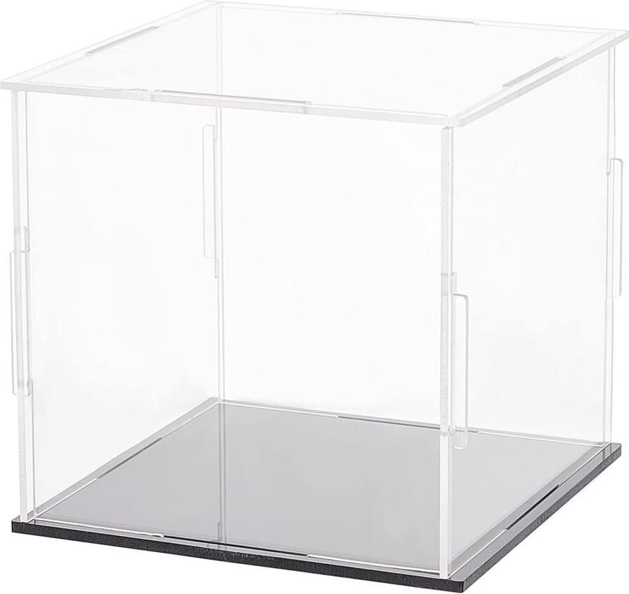Allecto plus Acryl vitrine met zwarte base voor actie figuren en collectibles 110x110x105mm