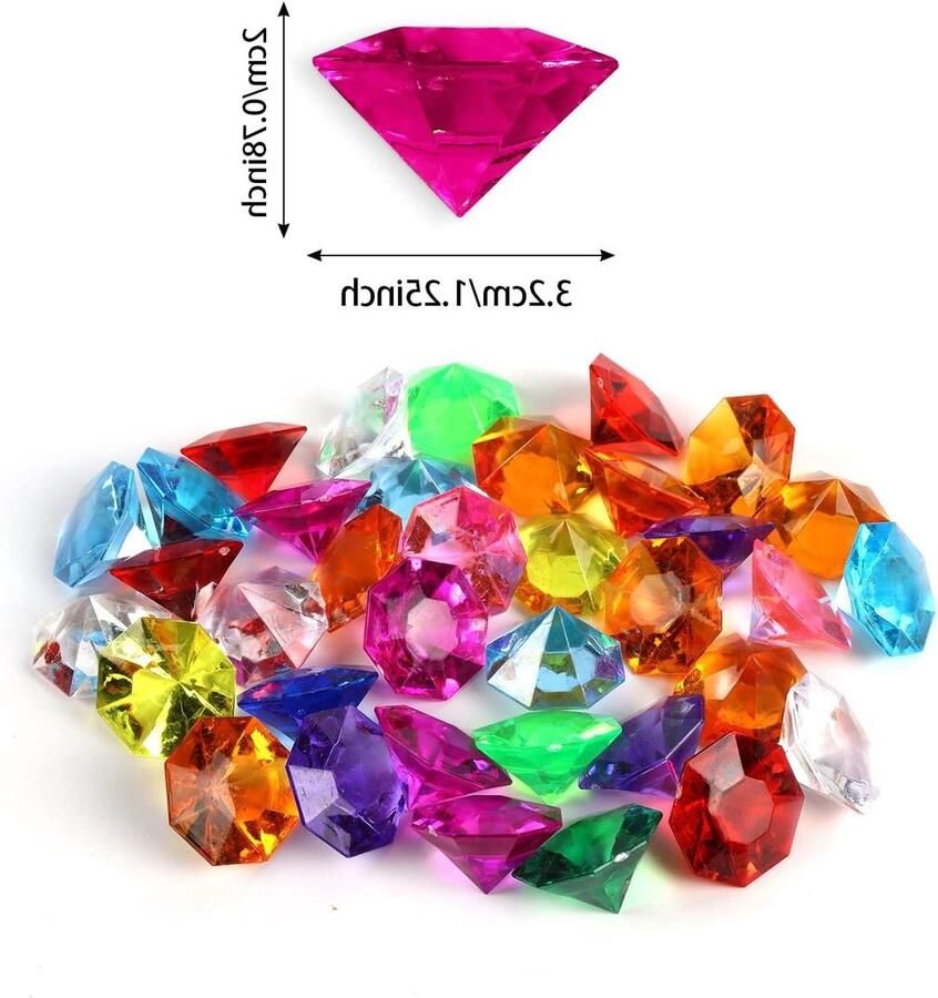 Allecto plus Acryldiamanten Set van 30 stuks voor Kinderen Decoratie voor Vazen en Tafel Feest en Bruiloft Cadeau