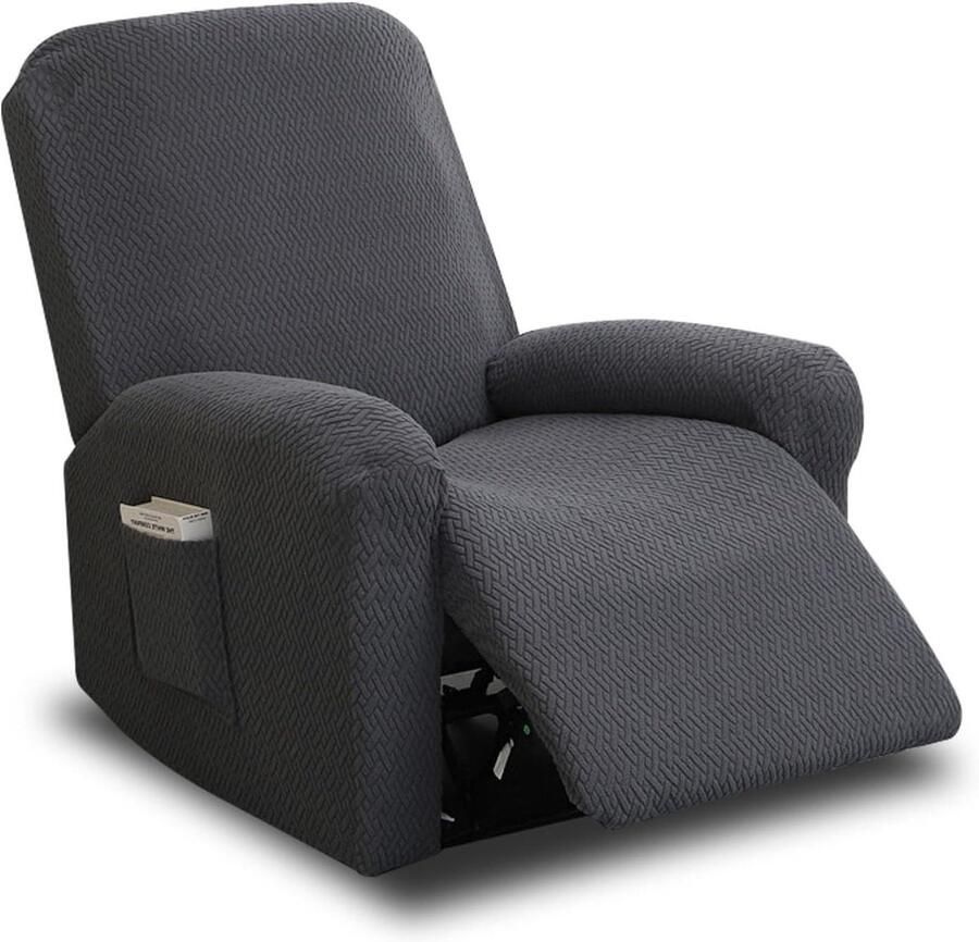 Allecto plus All-inclusive stoelhoes voor relaxstoel met zakken en opbergvakken (donkergrijs)