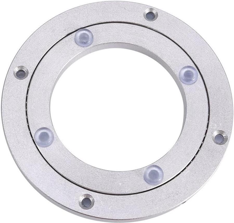 Allecto Plus Lui Susan Draaibaar Tafelplateau Aluminium Draaiend Tafellager voor Eettafel (4 inch) met Ronde Rotatie Lager Tafel Draaibare Ondersteuning